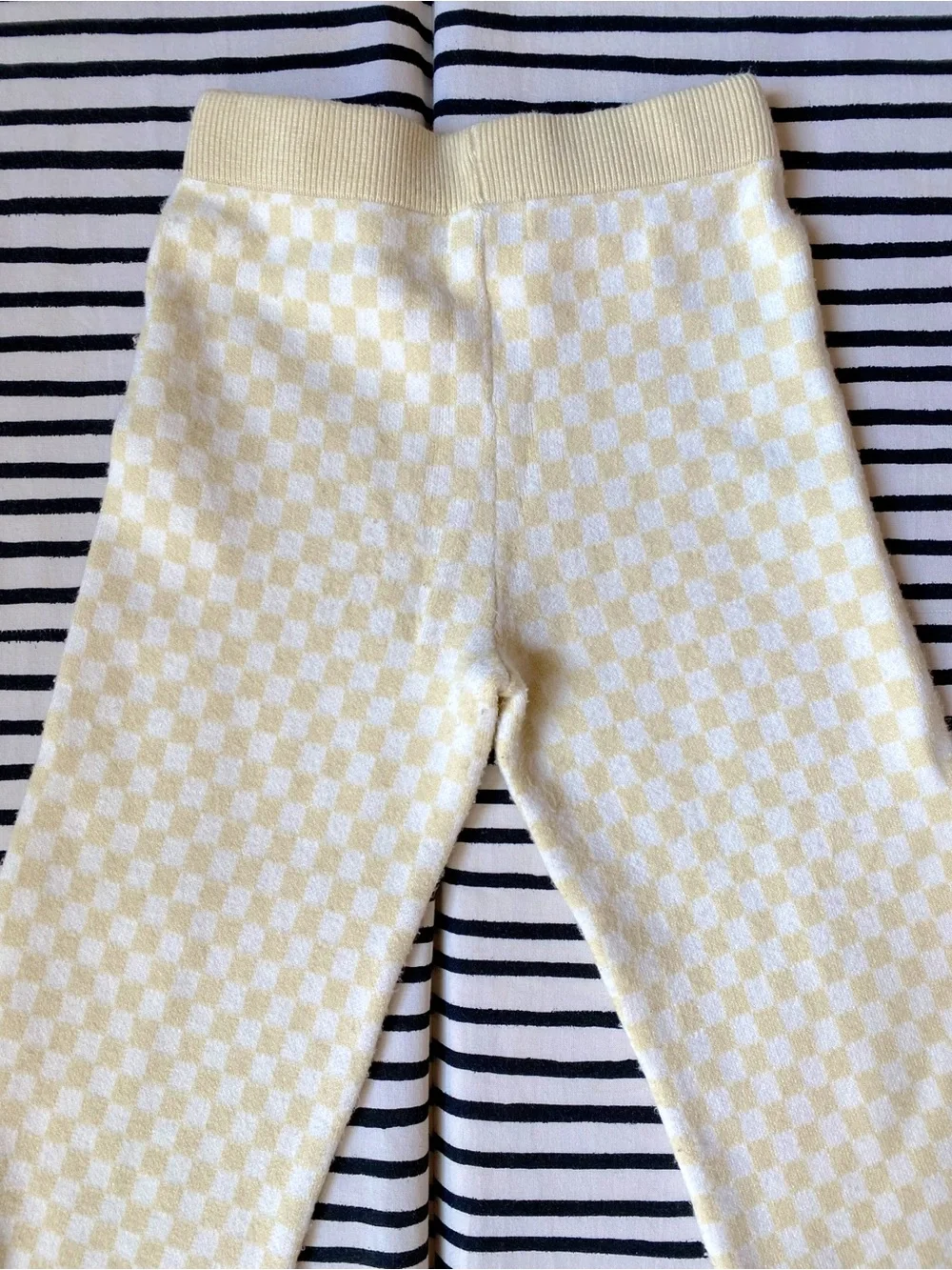 Rylee + Cru girls 6-7yr  Butter Yellow checkerboard set